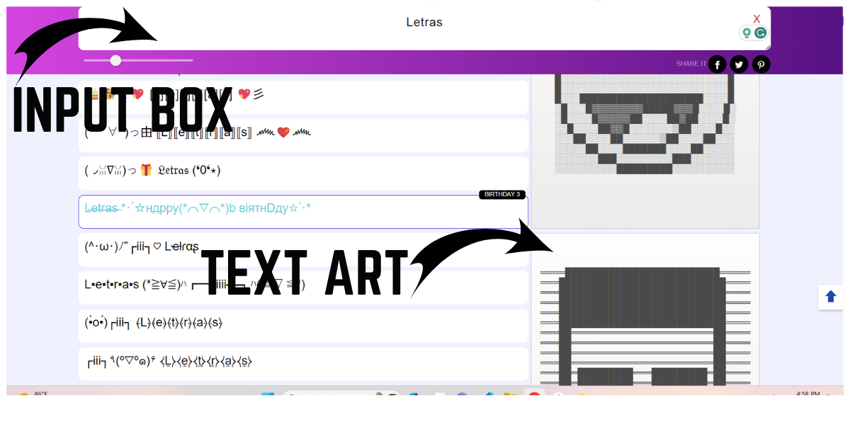 Letras Diferentes